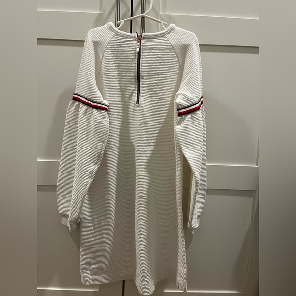 Tommy Hilfiger girls white ribbed dresss with ballon sleeves, size 12 - Picture 9 of 12
